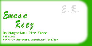 emese ritz business card